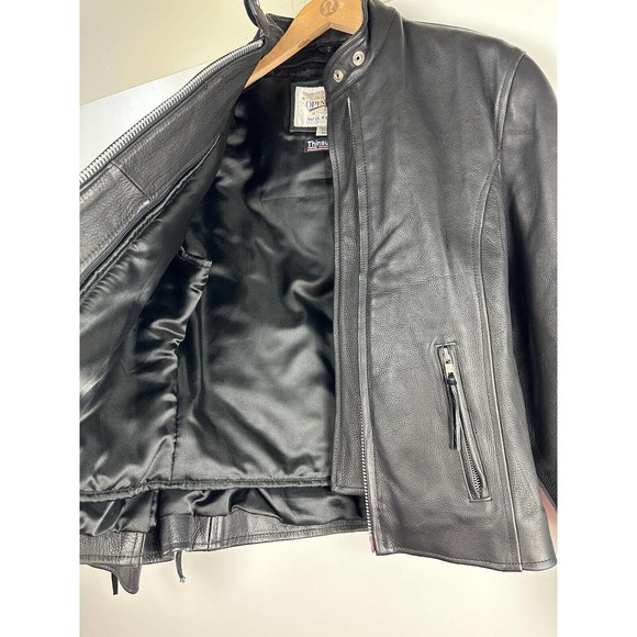 Wilsons Leather Open Road Moto Thinsulate Liner Biker Jacket Black Small Medium - Picture 8 of 9